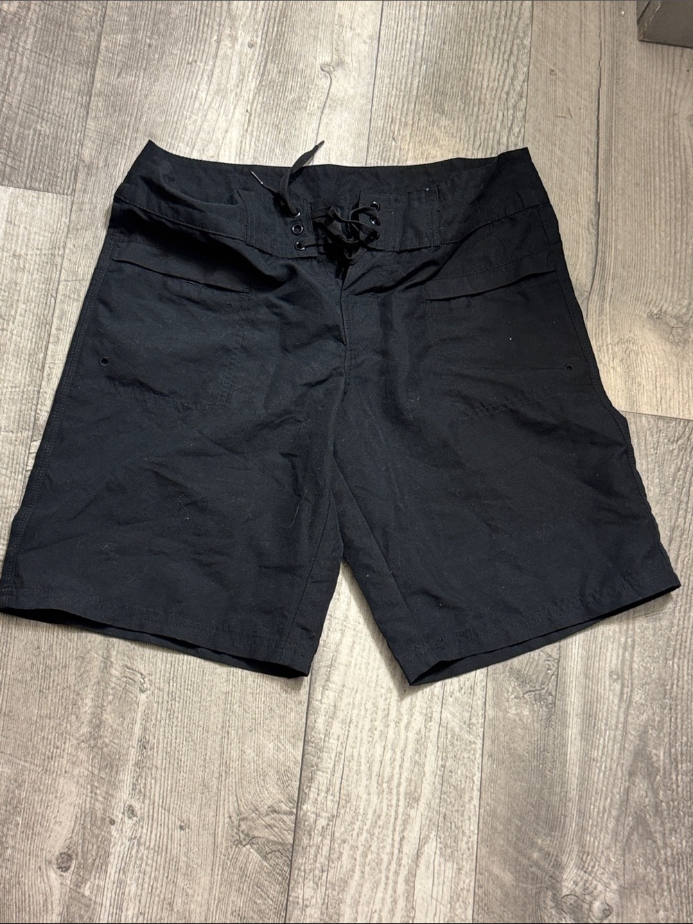 Island Escape Black One-Piece Swim Shorts
